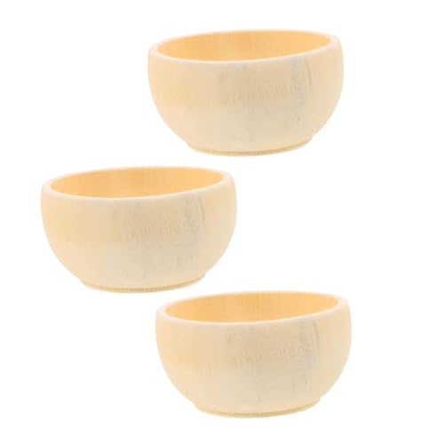 Mikikit 3Stücke Unbemalte Mini Holzschalen DIY Holzschalen zum Bastelprojekte für Heimdekoration und Künstlerische Gestaltung Mikikit 3Stücke Unbemalte Mini Holzschalen DIY Holzschalen zum Bastelprojekte für Heimdekoration und Künstlerische Gestaltung von Mikikit
