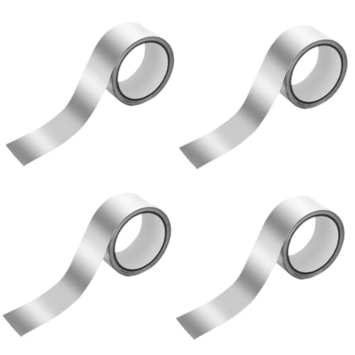 Mikikit 4 Rollen Folienband leitfähig Fenster klebrig isoliert wickeln HVAC-Klebeband für Kanäle Hochleistungsband aus Aluminiumfolie selbstklebendes Aluminiumband Silver Mikikit 4 Rollen Folienband leitfähig Fenster klebrig isoliert wickeln HVAC-Klebeband für Kanäle Hochleistungsband aus Aluminiumfolie selbstklebendes Aluminiumband Silver von Mikikit