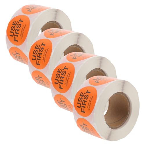 Mikikit 4 Rollen Selbstklebende Use First Vorratskontroll Etiketten Je Kleine Runde Aufkleber für Lebensmittel Verpackungen Versand und Küchenbehälter Haftstark Vielseitig Einsetzbar Mikikit 4 Rollen Selbstklebende Use First Vorratskontroll Etiketten Je Kleine Runde Aufkleber für Lebensmittel Verpackungen Versand und Küchenbehälter Haftstark Vielseitig Einsetzbar von Mikikit