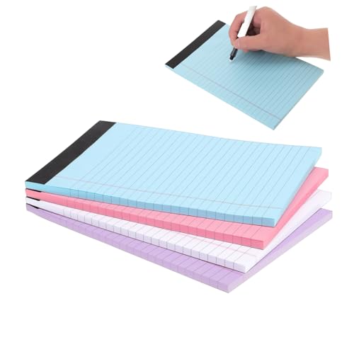 Mikikit 4 Stück College Ruled Notizblock Teiliges Farbiges Papier Glattes Schreibpapier Leicht Abreißbar Für Schule Büro Alltag Mikikit 4 Stück College Ruled Notizblock Teiliges Farbiges Papier Glattes Schreibpapier Leicht Abreißbar Für Schule Büro Alltag von Mikikit