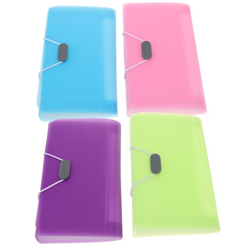 Mikikit 4 Stück Teiliges Fächermäppchen Erweiterbarer Mini Dokumentenorganizer mit Fächern Farbige Quittungs und Belegaufbewahrung Tragbarer Papierordner für Kleine Dokumente und Mikikit 4 Stück Teiliges Fächermäppchen Erweiterbarer Mini Dokumentenorganizer mit Fächern Farbige Quittungs und Belegaufbewahrung Tragbarer Papierordner für Kleine Dokumente und von Mikikit