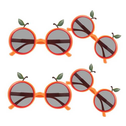 Mikikit 4 Stück Teiliges Hawaii Partybrillen Leichte Kunststoffbrillen in Orangensaft Design Lustige Foto Requisiten für Erwachsene Auffällige Kostüm Accessoires für Strand und Mikikit 4 Stück Teiliges Hawaii Partybrillen Leichte Kunststoffbrillen in Orangensaft Design Lustige Foto Requisiten für Erwachsene Auffällige Kostüm Accessoires für Strand und von Mikikit