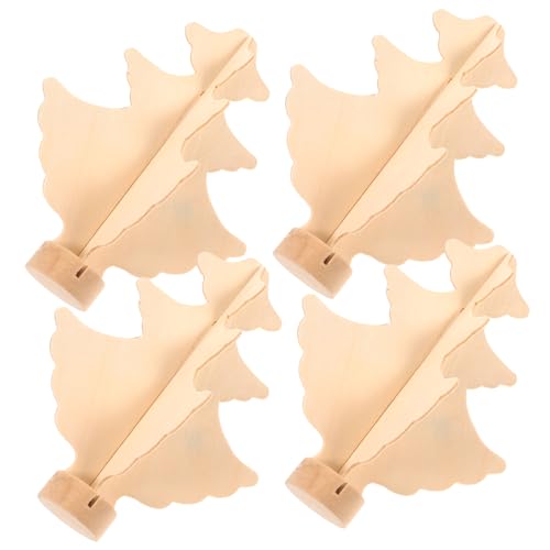Mikikit 4 Stück Teiliges Holz Weihnachtsbaum Modell zum Basteln Unbemalt DIY Weihnachtsdekoration für Natürliche Holzoberfläche als Tischdeko und Bastelprojekt Mikikit 4 Stück Teiliges Holz Weihnachtsbaum Modell zum Basteln Unbemalt DIY Weihnachtsdekoration für Natürliche Holzoberfläche als Tischdeko und Bastelprojekt von Mikikit