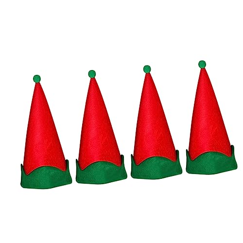 Mikikit 4 Stück Teiliges Weihnachts Elfen Spitzhut Roter Party Hut Lustige Weihnachts Kopfbedeckung für Erwachsene Festliches Accessoire für Xmas Feier und Foto Requisiten Mikikit 4 Stück Teiliges Weihnachts Elfen Spitzhut Roter Party Hut Lustige Weihnachts Kopfbedeckung für Erwachsene Festliches Accessoire für Xmas Feier und Foto Requisiten von Mikikit