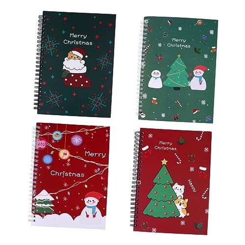 Mikikit 4 Stück Teiliges Weihnachts Notizbuch mit Spiralbindung Cartoon Quadratisches Papier Kompakte für Schüler und Büro für Weihnachten Schule und Reisen Mikikit 4 Stück Teiliges Weihnachts Notizbuch mit Spiralbindung Cartoon Quadratisches Papier Kompakte für Schüler und Büro für Weihnachten Schule und Reisen von Mikikit