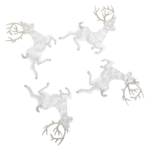 Mikikit 4 Stück Teiliges Weihnachtsflicken Stickerei Aufnäher aus Rayon Umweltfreundliche Selbstklebende Stoffaufnäher für Kleidung Reparatur und Weihnachtsdeko Mikikit 4 Stück Teiliges Weihnachtsflicken Stickerei Aufnäher aus Rayon Umweltfreundliche Selbstklebende Stoffaufnäher für Kleidung Reparatur und Weihnachtsdeko von Mikikit