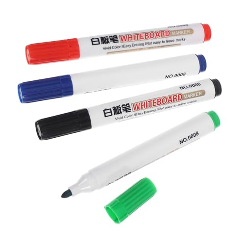 Mikikit 4 Stück Teiliges Whiteboard Marker Set Trocken Abwischbar Farbige Markierstifte für Büro Langlebige Klare Tinten Leicht Radierbar Geeignet für Whiteboards und Flipcharts Mikikit 4 Stück Teiliges Whiteboard Marker Set Trocken Abwischbar Farbige Markierstifte für Büro Langlebige Klare Tinten Leicht Radierbar Geeignet für Whiteboards und Flipcharts von Mikikit