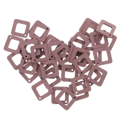 Mikikit 40Stücke Holz Ohrring Charms Quadratische Rahmen für Schmuckherstellung DIY Zubehör für Handgefertigte Ohrringe Langlebige Holzstücke für Designs Mikikit 40Stücke Holz Ohrring Charms Quadratische Rahmen für Schmuckherstellung DIY Zubehör für Handgefertigte Ohrringe Langlebige Holzstücke für Designs von Mikikit