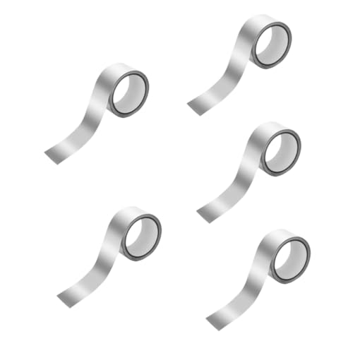 Mikikit 5 Rollen Folienband klebrig isoliert Gewebereparaturband Hochtemperaturband Thermoband Trockner-Entlüftungsband HVAC-Klebeband für Kanäle Aluminiumfolie Silver Mikikit 5 Rollen Folienband klebrig isoliert Gewebereparaturband Hochtemperaturband Thermoband Trockner-Entlüftungsband HVAC-Klebeband für Kanäle Aluminiumfolie Silver von Mikikit