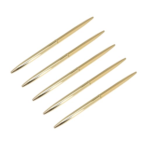 Mikikit 5 Stück Goldene Metall Kugelschreiber Design Glattes Langlebig und Robust für Büro Schule Lehrer und Geschäftskunden Mikikit 5 Stück Goldene Metall Kugelschreiber Design Glattes Langlebig und Robust für Büro Schule Lehrer und Geschäftskunden von Mikikit