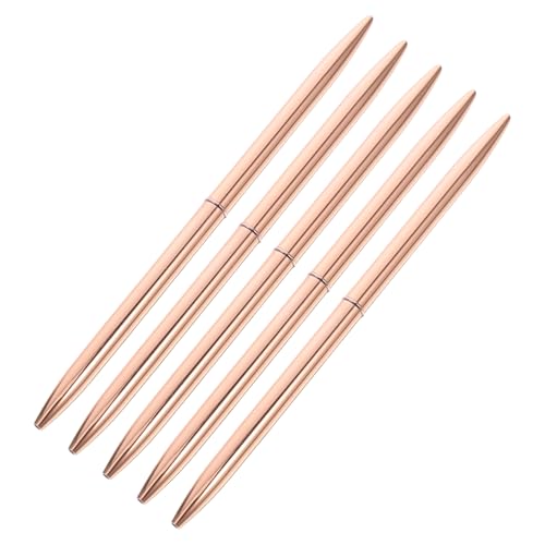 Mikikit 5 Stück Metall Drehkugelschreiber Rosegold Schwarz Glattes Schreiben Büro Schule Klassenzimmer Portable Kugelschreiber für Lehrer und Studenten Mikikit 5 Stück Metall Drehkugelschreiber Rosegold Schwarz Glattes Schreiben Büro Schule Klassenzimmer Portable Kugelschreiber für Lehrer und Studenten von Mikikit