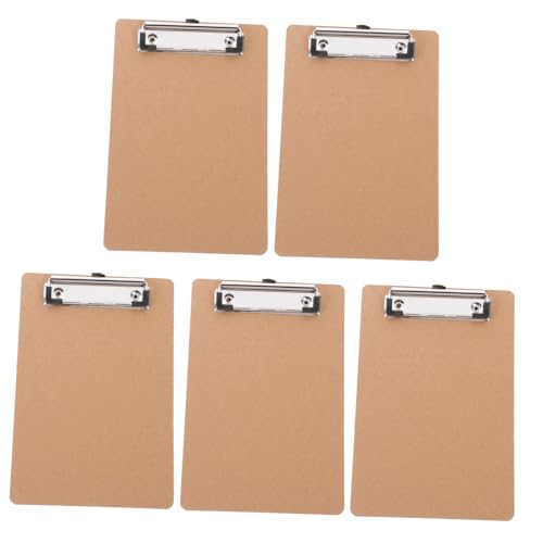 Mikikit 5 Stück Teiliges Mini Klemmbrett mit Festem Clip Leichtes Schreibbrett für Büro Schule Zuhause zur Sicheren Dokumentenablage und Einfachem Transport Mikikit 5 Stück Teiliges Mini Klemmbrett mit Festem Clip Leichtes Schreibbrett für Büro Schule Zuhause zur Sicheren Dokumentenablage und Einfachem Transport von Mikikit