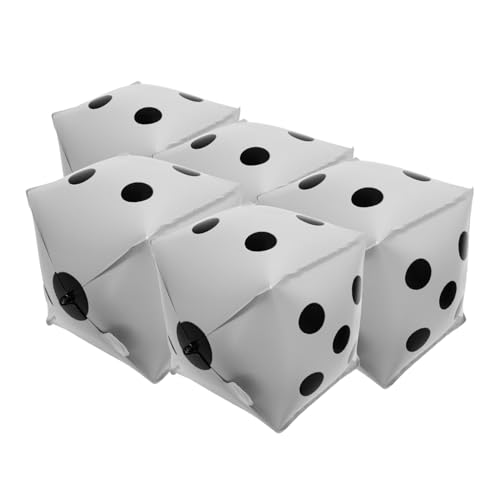 Mikikit 5 Stück Würfel Ballon Spielkartendekorationen Ballon-requisiten Folienballons Würfeln Pokerdekorationen Aufblasbare Würfel Würfelballons Weiß Aluminiumfolie Mikikit 5 Stück Würfel Ballon Spielkartendekorationen Ballon-requisiten Folienballons Würfeln Pokerdekorationen Aufblasbare Würfel Würfelballons Weiß Aluminiumfolie von Mikikit