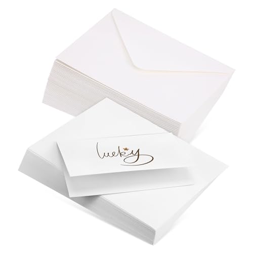 Mikikit 50 Sätze Teiliges Farbige Blanko Klappkarten mit Doppelseitigen Briefumschlägen aus Dickem Papier Vielseitig für Einladungen Dankeskarten Scrapbooking und DIY Gestaltung von Mikikit