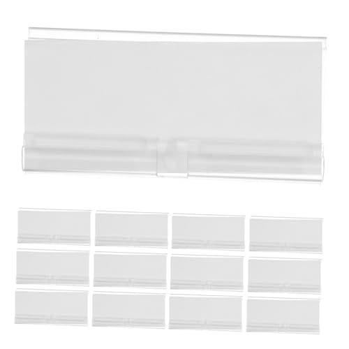 Mikikit 50 Satz Transparente PVC Preisschildhalter für Drahtregale Doppelter Schnappverschluss Langlebige Etikettenclips für Supermarkt Einzelhandel Lagerdisplay Mikikit 50 Satz Transparente PVC Preisschildhalter für Drahtregale Doppelter Schnappverschluss Langlebige Etikettenclips für Supermarkt Einzelhandel Lagerdisplay von Mikikit