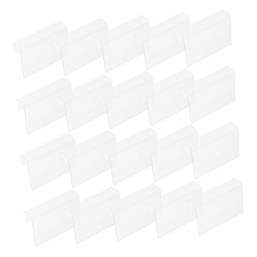 Mikikit 50 Stück PVC Etikettenhalter für Drahtregale Transparente Preisschild Clips Wiederverwendbare Regalbeschilderung für Supermarkt Einzelhandel und Einfache Anbringung Langlebig Mikikit 50 Stück PVC Etikettenhalter für Drahtregale Transparente Preisschild Clips Wiederverwendbare Regalbeschilderung für Supermarkt Einzelhandel und Einfache Anbringung Langlebig von Mikikit