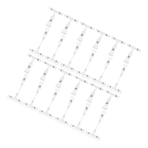 Mikikit 50 Stück Transparente Drehbare Preisschildhalter aus Robustem Kunststoff Doppelseitige Werbeclip Halter für Laden und Supermarktregale Flexible Positionierung Einfache Handhabung Mikikit 50 Stück Transparente Drehbare Preisschildhalter aus Robustem Kunststoff Doppelseitige Werbeclip Halter für Laden und Supermarktregale Flexible Positionierung Einfache Handhabung von Mikikit