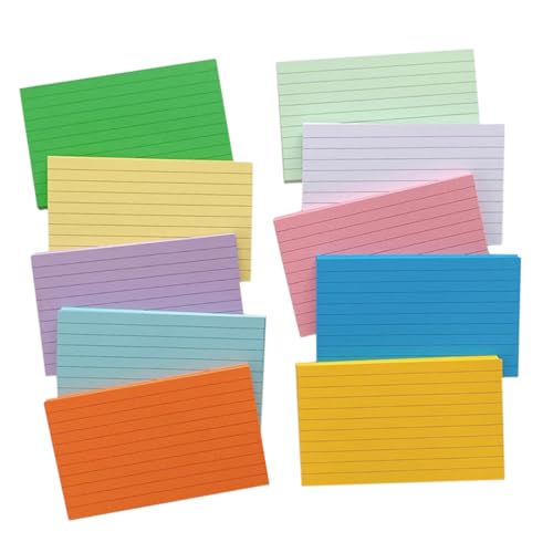 Mikikit 500 Blatt Bunte Dicke Blankokarten Farben Tragbare DIY und Merkkarten Leere Kärtchen zum Beschriften für Vokabeln Listen Erinnerungen Handliche Mikikit 500 Blatt Bunte Dicke Blankokarten Farben Tragbare DIY und Merkkarten Leere Kärtchen zum Beschriften für Vokabeln Listen Erinnerungen Handliche von Mikikit