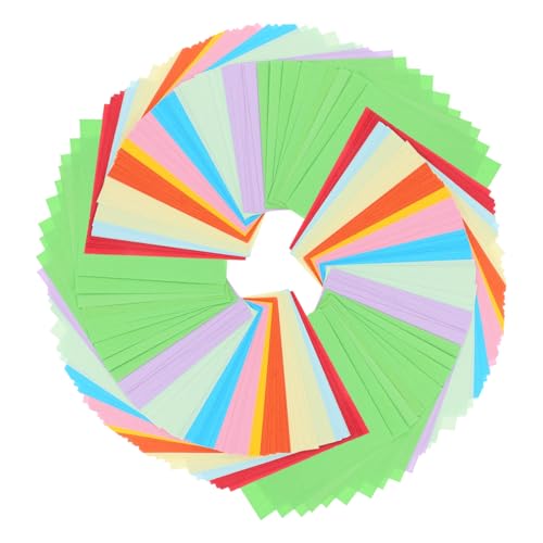 Mikikit 500 Blatt Origami Papier Doppelseitig Farbiges Quadratisches Bastelpapier in Farben Geeignet für DIY Bastelprojekte Kreative Faltkunst Basteln mit Kindern und von Mikikit