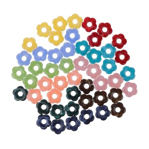 Mikikit 50Stücke Acrylperlen Blumenform für Schmuckherstellung DIY Haarschmuck Zubehör Langlebige und Vielseitige Perlen für Armbänder und Mehr Mikikit 50Stücke Acrylperlen Blumenform für Schmuckherstellung DIY Haarschmuck Zubehör Langlebige und Vielseitige Perlen für Armbänder und Mehr von Mikikit