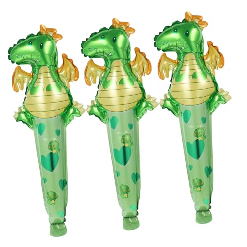 Mikikit 50Stücke Aufblasbare Dinosaurier Ballons Tierische Deko für Geburtstagsfeiern Partyaccessoires und Raumdekorationen aus Aluminiumfolie für Dino Fans von Mikikit