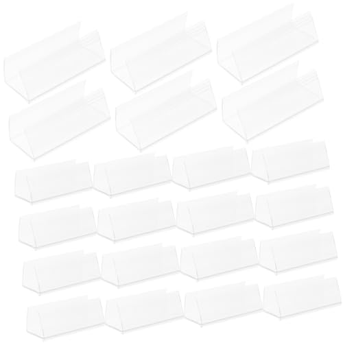 Mikikit 50Stücke Etikettenhalter für Drahtregale Transparenter Preisschildhalter Robustes Material Einfach zu Verwenden für Supermärkte Bibliotheken und Regale von Mikikit