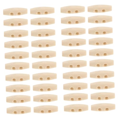 Mikikit 50Stücke Holzknöpfe mit Löchern für Jacken und Pullover Vielseitige Wiederverwendbare Nähknöpfe Holz für DIY Bastelprojekte für Männer und Frauen von Mikikit