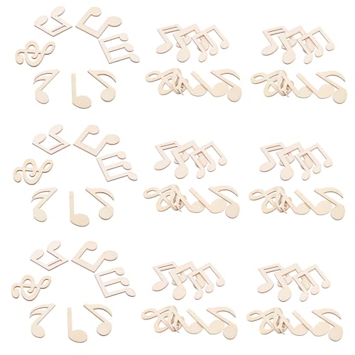 Mikikit 50Stücke Musiknoten Holzausschnitte Unlackierte Holzornamente für DIY Bastelprojekte Natürliche Wanddekoration für Hochzeit und Musik Motto Geburtstagsfeiern Beige Mikikit 50Stücke Musiknoten Holzausschnitte Unlackierte Holzornamente für DIY Bastelprojekte Natürliche Wanddekoration für Hochzeit und Musik Motto Geburtstagsfeiern Beige von Mikikit