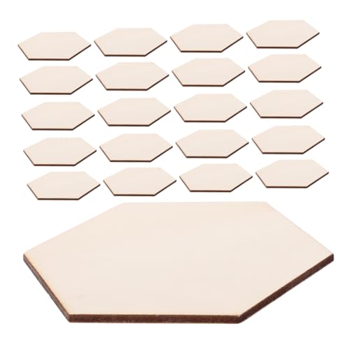 Mikikit 50Stücke Unbehandelte Sechseckige Holzscheiben für DIY Projekte Natürliche Holzausschnitte für Dekorationen zum Bemalen und Basteln Mikikit 50Stücke Unbehandelte Sechseckige Holzscheiben für DIY Projekte Natürliche Holzausschnitte für Dekorationen zum Bemalen und Basteln von Mikikit