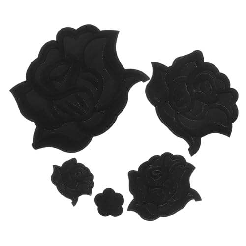 Mikikit 5Stücke Aufbügelbare Patches Gestickte Applikationen für Kleidung Schwarz Rosen Aufnäher Dekoration für Jacken Jeans Hüte und Taschen Einfache Anwendung Mikikit 5Stücke Aufbügelbare Patches Gestickte Applikationen für Kleidung Schwarz Rosen Aufnäher Dekoration für Jacken Jeans Hüte und Taschen Einfache Anwendung von Mikikit