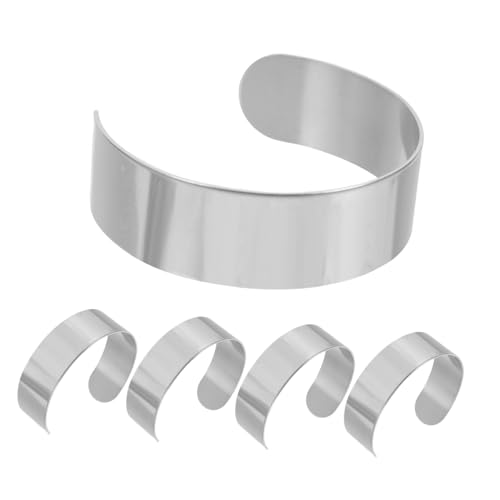 Mikikit 5Stücke Edelstahlarmband Blanks für Schmuckherstellung Flexibles Manschettenarmband für Frauen Robuste und Stilvolle Armbänder für Minimalistisches Design Mikikit 5Stücke Edelstahlarmband Blanks für Schmuckherstellung Flexibles Manschettenarmband für Frauen Robuste und Stilvolle Armbänder für Minimalistisches Design von Mikikit