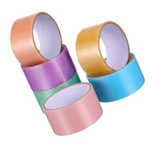 Mikikit 6 Rollen Farbiges Dekoratives Klebeband Selbstklebend Breit pro Stark Haftend für DIY Bastelprojekte und Scrapbooking Langlebig und Vielseitig Einsetzbar von Mikikit
