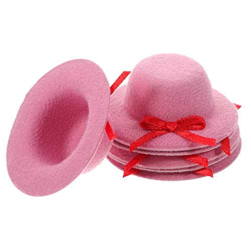 Mikikit 6 Stück Miniatur Schleifen Hüte Mini Puppenhüte Rosa Formelle Bastel Hut Accessoires für Puppenhaus Dekoration und DIY Handwerk Mikikit 6 Stück Miniatur Schleifen Hüte Mini Puppenhüte Rosa Formelle Bastel Hut Accessoires für Puppenhaus Dekoration und DIY Handwerk von Mikikit