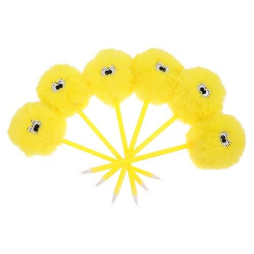 Mikikit 6 Stück Schwarze Kugelschreiber mit Flauschigem Pompon Glatte Tintenführung Cartoonartige Kullis Charmante Schreibwaren für Kreative Notizen Mikikit 6 Stück Schwarze Kugelschreiber mit Flauschigem Pompon Glatte Tintenführung Cartoonartige Kullis Charmante Schreibwaren für Kreative Notizen von Mikikit