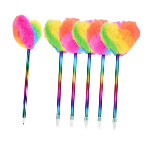 Mikikit 6 Stück Teiliges Flauschiger Kugelschreiber mit Herzförmigem Pom Pom Ergonomisch Geformt Komfortabel für Schule und Büro Kreative Schreibstifte für Erwachsene Mikikit 6 Stück Teiliges Flauschiger Kugelschreiber mit Herzförmigem Pom Pom Ergonomisch Geformt Komfortabel für Schule und Büro Kreative Schreibstifte für Erwachsene von Mikikit