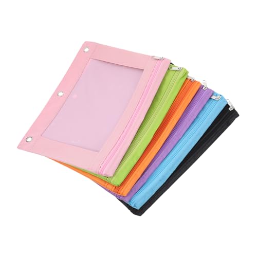 Mikikit 6 Stück Teiliges Ringbuch Organizer aus Oxford und PVC Reißfestes Federmäppchen mit Transparentem Sichtfenster Großer Kapazität Multifunktional für Büro Schule und Reise Geeignet Mikikit 6 Stück Teiliges Ringbuch Organizer aus Oxford und PVC Reißfestes Federmäppchen mit Transparentem Sichtfenster Großer Kapazität Multifunktional für Büro Schule und Reise Geeignet von Mikikit