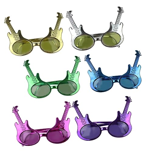 Mikikit 6 Stück Teiliges Tragbare Partybrillen Gitarrenform Leichte Langlebige und Bequeme Fun Brillen als Foto Requisiten und Partydeko für Musik und Strandpartys Zufällige Farbe Mikikit 6 Stück Teiliges Tragbare Partybrillen Gitarrenform Leichte Langlebige und Bequeme Fun Brillen als Foto Requisiten und Partydeko für Musik und Strandpartys Zufällige Farbe von Mikikit