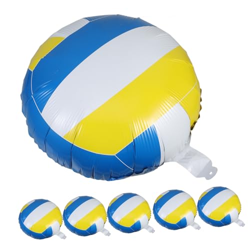 Mikikit 6 Stück Volleyball-Ballon Sportballons Volleyball-Geburtstagsdekorationen Volleyballparty Volleyballdekoration Zubehör für Volleyball-Geburtstagsfeiern Aluminiumfolie Mikikit 6 Stück Volleyball-Ballon Sportballons Volleyball-Geburtstagsdekorationen Volleyballparty Volleyballdekoration Zubehör für Volleyball-Geburtstagsfeiern Aluminiumfolie von Mikikit