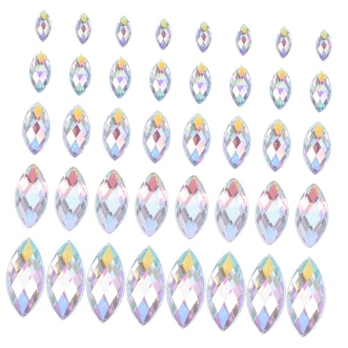 Mikikit 600Stücke Acryl Ab Strasssteine Flachrückige Funkelnde Edelsteine für DIY Nagelkunst Kleidung Taschen Schmuck und Bastelprojekte Verschiedene Langlebig und Lichtecht von Mikikit