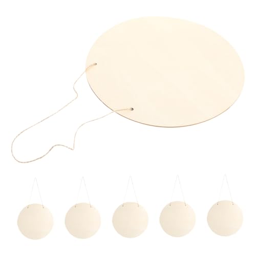 Mikikit 6Stücke DIY Holztafeln Unbedruckte Holzrohlinge für Projekte Hängende Blankoschilder zum Basteln Beschriften und Dekorieren von Räumen Mikikit 6Stücke DIY Holztafeln Unbedruckte Holzrohlinge für Projekte Hängende Blankoschilder zum Basteln Beschriften und Dekorieren von Räumen von Mikikit