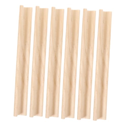 Mikikit 6Stücke Holz Buchstabenhalter Unbehandelte Holzregale für DIY Bastelprojekte Stabile Fliesenständer für Spiele und Dekoration Vielseitig Einsetzbar von Mikikit