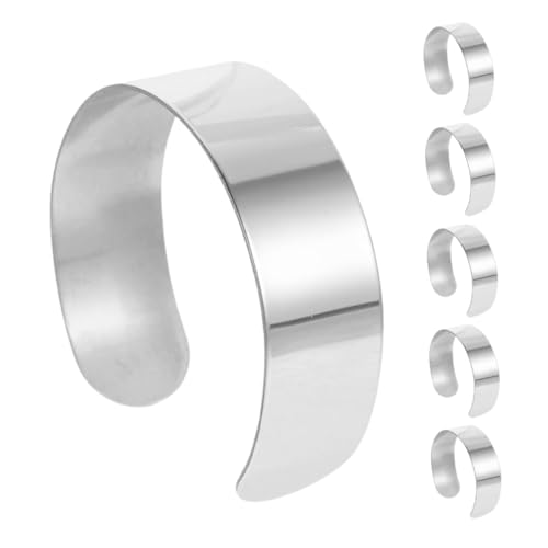 Mikikit 6Stücke Rohlinge für Offene Manschettenarmbänder Verstellbare Armreifen für DIY Schmuckherstellung Gravierbare Armreif Rohlinge Zeitloses Design für Herren Mikikit 6Stücke Rohlinge für Offene Manschettenarmbänder Verstellbare Armreifen für DIY Schmuckherstellung Gravierbare Armreif Rohlinge Zeitloses Design für Herren von Mikikit