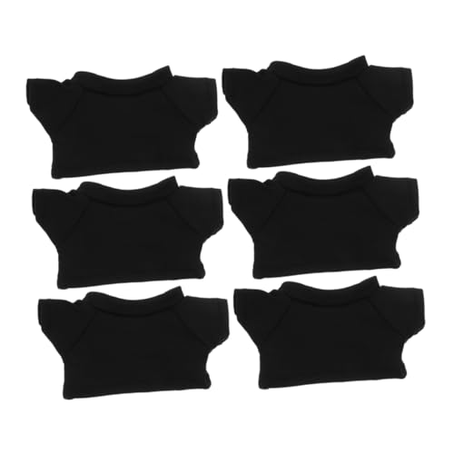 Mikikit 6Stücke Schwarze Bärenhemden Klassische T Shirts für Stoffbären Süße Puppenkleidung für DIY Outfits und Accessoires Weich und Robust Zuhause Mikikit 6Stücke Schwarze Bärenhemden Klassische T Shirts für Stoffbären Süße Puppenkleidung für DIY Outfits und Accessoires Weich und Robust Zuhause von Mikikit