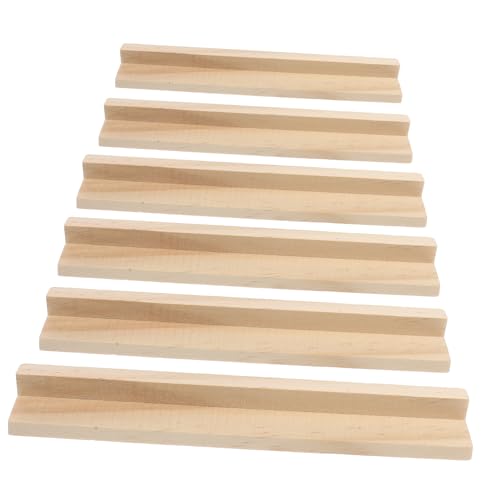 Mikikit 6Stücke Teiliges Holz Domino mit Halter Multifunktionale Basis für Dominosteine und Buchstabenfliesen für Spiele und Bastelprojekte zu Hause Mikikit 6Stücke Teiliges Holz Domino mit Halter Multifunktionale Basis für Dominosteine und Buchstabenfliesen für Spiele und Bastelprojekte zu Hause von Mikikit