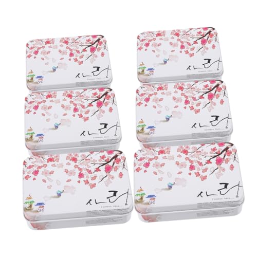 Mikikit 6Stücke Teiliges Rechteckige Metall Aufbewahrungsboxen mit Keksdosen für Kleine Gegenstände für Schlafzimmer und Büro und Elegant von Mikikit