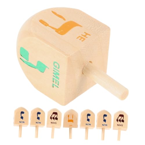 Mikikit 8 Stück Kreisel Chanukka-Dekorationen Dreidel Für Dreidel-Spiel Hanukka - Chanukka-Dreidel Chanukka- Dreidel Masse Hölzerne Spinning Holz Mikikit 8 Stück Kreisel Chanukka-Dekorationen Dreidel Für Dreidel-Spiel Hanukka - Chanukka-Dreidel Chanukka- Dreidel Masse Hölzerne Spinning Holz von Mikikit
