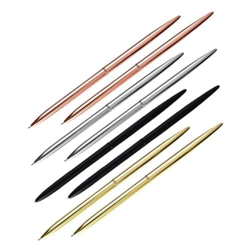 Mikikit 8 Stück Teiliges Kugelschreiber Metall Drehmechanismus Langlebig Leicht Schwarzer Glattes Schreiben für Büro Hotel Studenten in Gold Silber Schwarz Roségold Mikikit 8 Stück Teiliges Kugelschreiber Metall Drehmechanismus Langlebig Leicht Schwarzer Glattes Schreiben für Büro Hotel Studenten in Gold Silber Schwarz Roségold von Mikikit