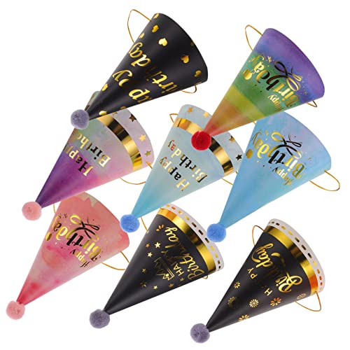 Mikikit 8 Stück Teiliges Partyhüte für Kindergeburtstag Bunte Geburtstagskegel Leichtes Sicheres Partyzubehör für Mädchen und Jungen Wiederverwendbare Partydekoration für Mikikit 8 Stück Teiliges Partyhüte für Kindergeburtstag Bunte Geburtstagskegel Leichtes Sicheres Partyzubehör für Mädchen und Jungen Wiederverwendbare Partydekoration für von Mikikit