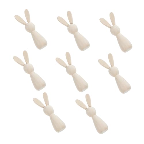 Mikikit 8Stücke DIY Holz Hasen Figuren Unvollendete Kaninchen Dekoration für Projekte und Ostern zum Bemalen und Gestalten für Home Office und Garten Mikikit 8Stücke DIY Holz Hasen Figuren Unvollendete Kaninchen Dekoration für Projekte und Ostern zum Bemalen und Gestalten für Home Office und Garten von Mikikit