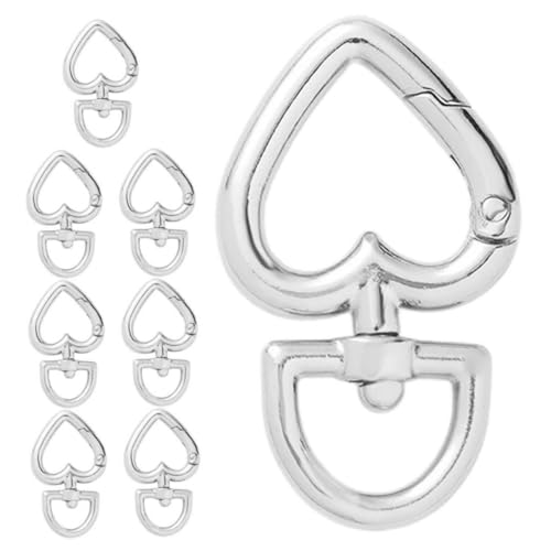 Mikikit 8Stücke Herz Schlüsselanhänger Drehbare Metallverschlüsse für DIY Schlüsselanhänger Schmuckherstellung Vielseitige Verwendung für Taschen und Geldbörsen Mikikit 8Stücke Herz Schlüsselanhänger Drehbare Metallverschlüsse für DIY Schlüsselanhänger Schmuckherstellung Vielseitige Verwendung für Taschen und Geldbörsen von Mikikit